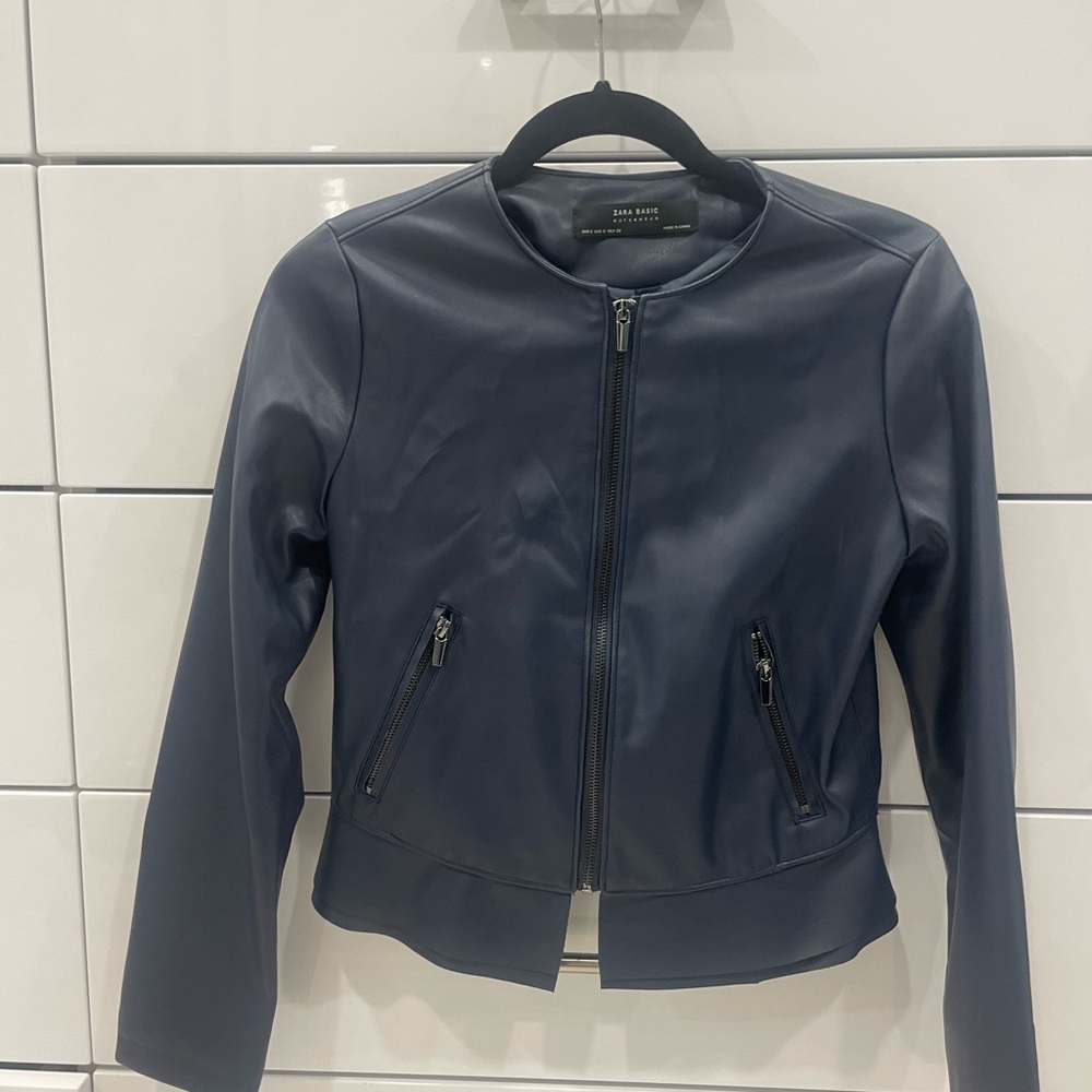Lightweight soft leather Zara zip up leather jacket